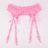 Bow Suspender Belt Adjustable Straps Garters for Stockings Elegant Lace Garter Belt  Intimate Wear