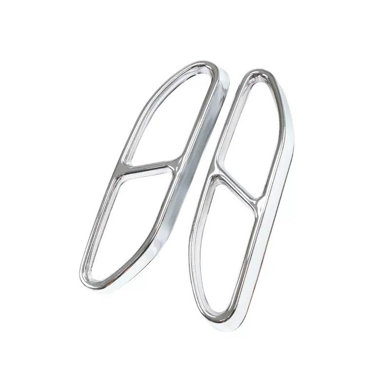 Black / Silver Rear Dual Exhaust Pipe Sticks Covers For Mercedes Benz S class W221 W222 C217 A217 S400L S450L S500L