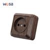 WESA Interrupteur Bouton Lumineux Surface Murale Bois EU Peinture Pulvérisée Plastique Extérieur 2 Touches 1 Voie Mur Extérieur Bascule Marche / Arrêt