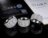 Luxury Wavy Wide Band S925 Silver VVS Round Brilliant Cut Multi-Layer Mixed Prong Pave GRA Certified Minimal Moissanite Ring