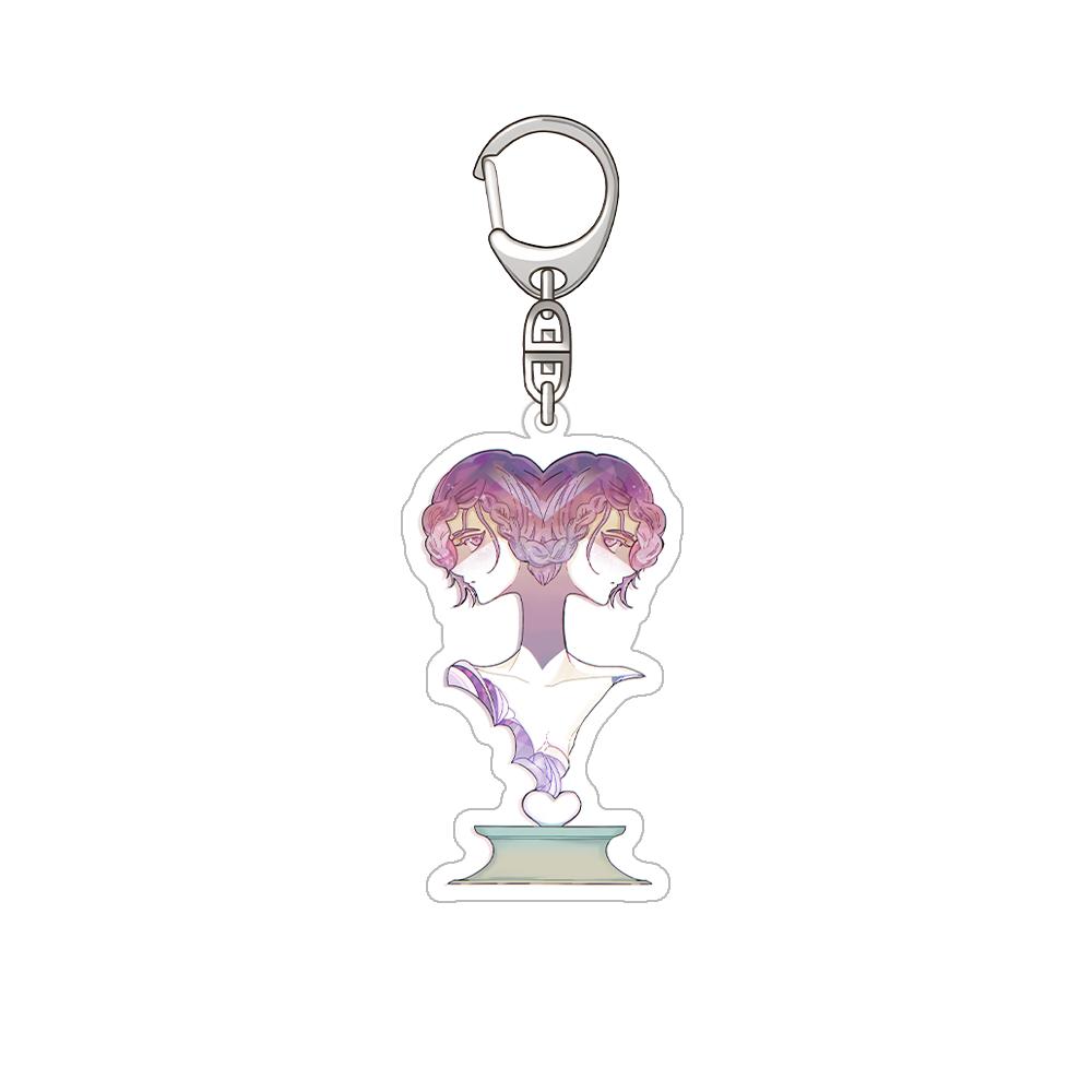 Land of the Lustrous Phosphophyllite rutile amethyst Obsidian Yellow diamond Ghost quartz Acrylic Keychain Bag pendant Fans Gift