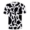 Camiseta Casual de Manga Curta Estampada 3D de Vaca Colorida Fofa para Crianças, Solta, Estilo Rua, Uso Diário, ao Ar Livre, Feriados, para Meninos e Meninas
