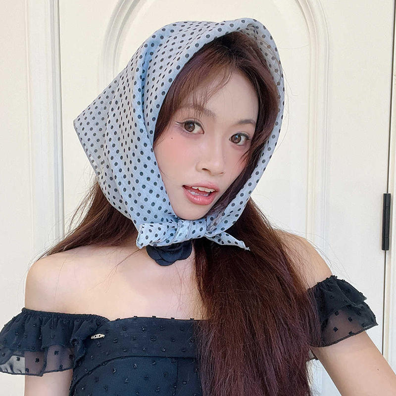 Fashion Printing Silk Small Square Scarf Summer Scarf Women's Versatile Small Scarf Head Band Hair Accessories