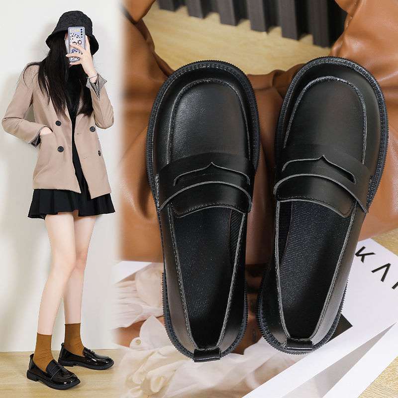 Весна 2025 новые туфли Мэри Джейн в стиле ретро с круглым носком туфли jk лоферы женские студенческие маленькие кожаные туфли женские туфли 40 чёрный 1990₽