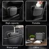 Car Trash Bin Hanging Vehicle Garbage Dust Case Storage Box Plastic Pressing Square Trash Can With Lid Auto Interior Supplies