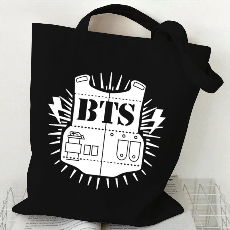 Korean Style Cartoon Print Tote Bag for Women Men Large Capacity Oxford Cloth Shoulder Crossbody Bag Fashionable Commute Backpack KTB