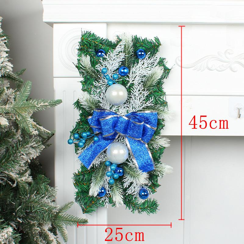 1PC Christmas Stairway Wreath Candy Cane Artificial Wreath Window Hanging Rattan Home Christmas Decoration New Year 2024 Navida