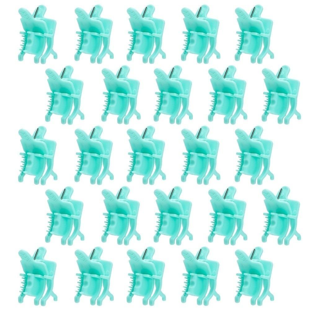 25Pcs Hairdressing Salon Hair Perm Clips Hook Loop Hair Rollers for Short Hair Perming