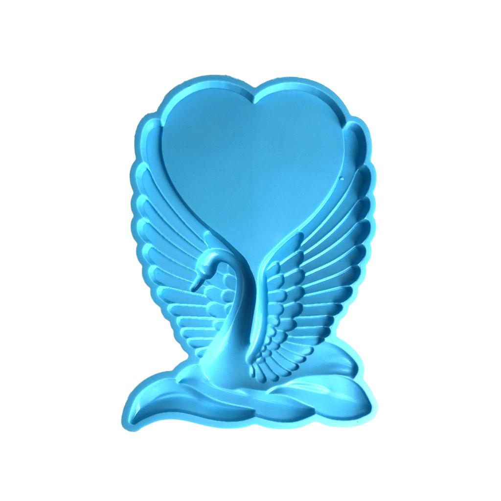 Swan-Wings Heart Mould Set for Epoxy Resin Casting DIY Photo Frame Craft Display