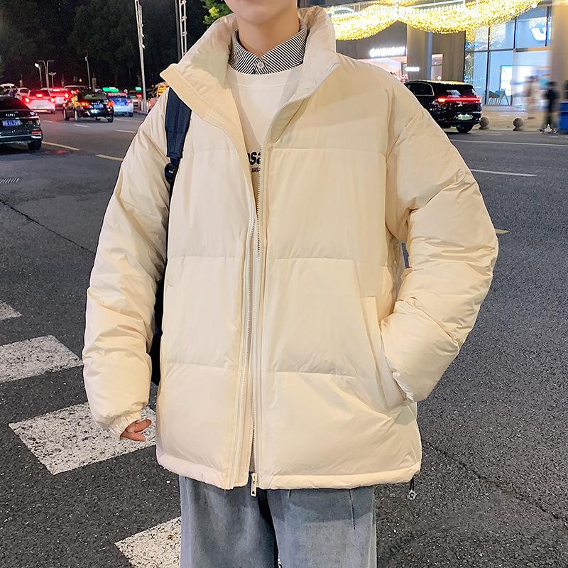 Winter Short White Down Jacket Men's New Thickened Warm Stand-up Collar Winter Coat
