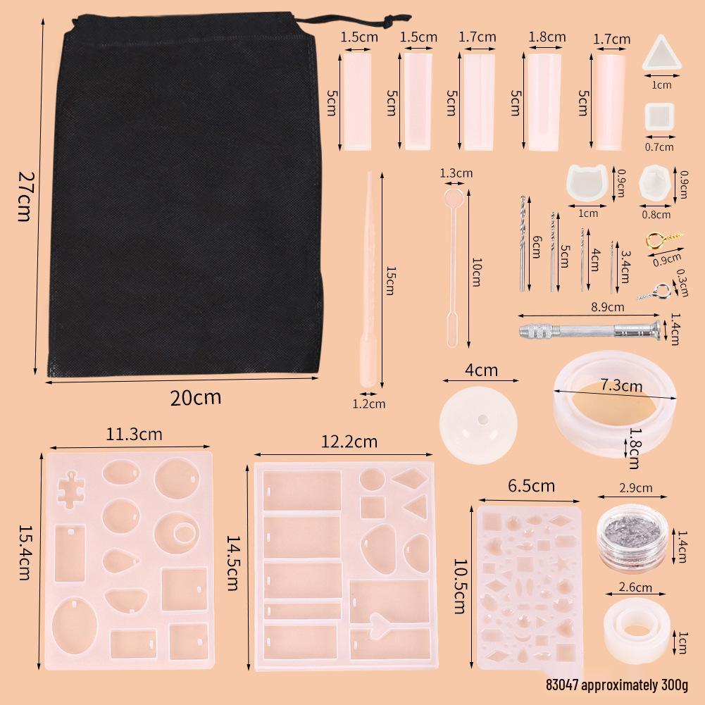 DIY Epoxy Resin Crystal Letter Silicone Set for Key Pendant Crafting