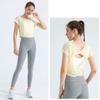 Yodilala Yoga Cooling Shirt for a Beautiful Short Sleeve Cropped Summer Wear, Back, T-Shirt, Fitness, Training, Sweat-Wicking, Quick-Drying,