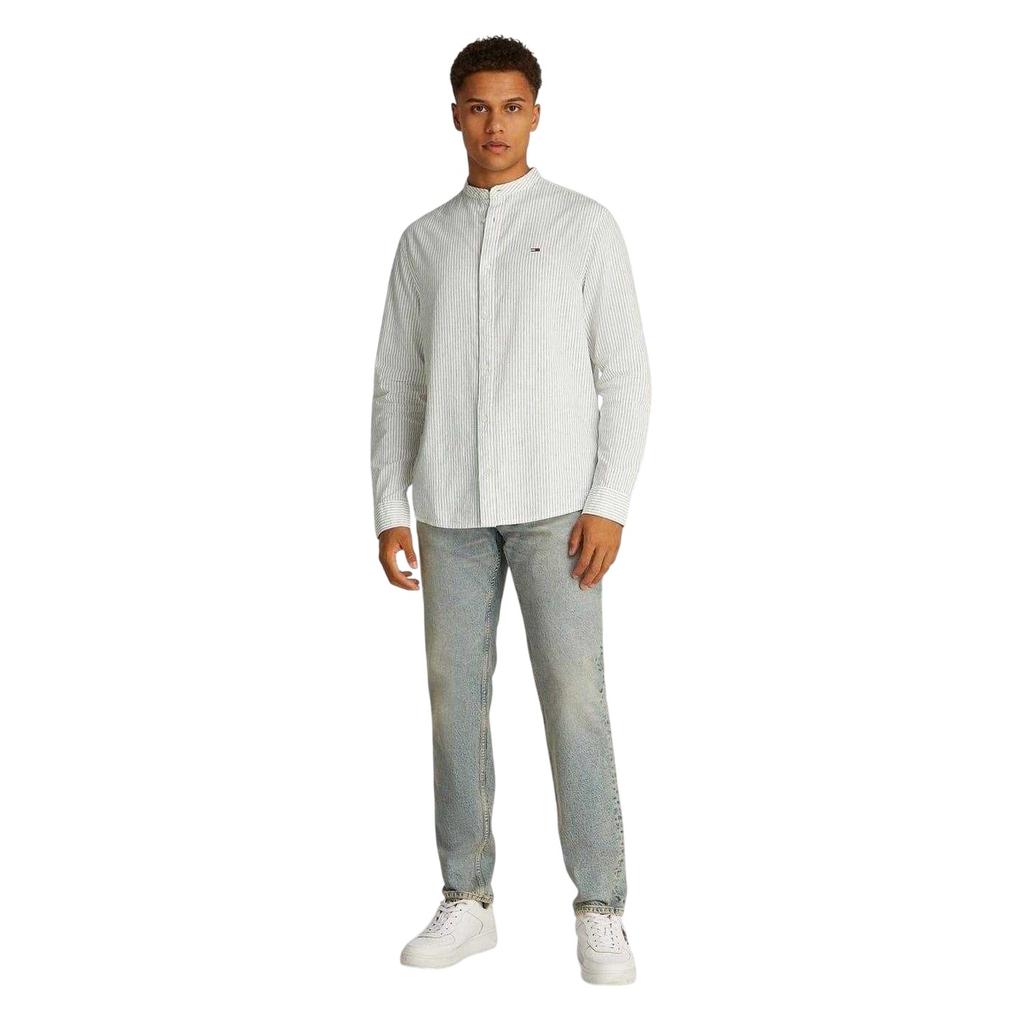 Tommy Jeans Mens Linen Long-Sleeved Shirt
