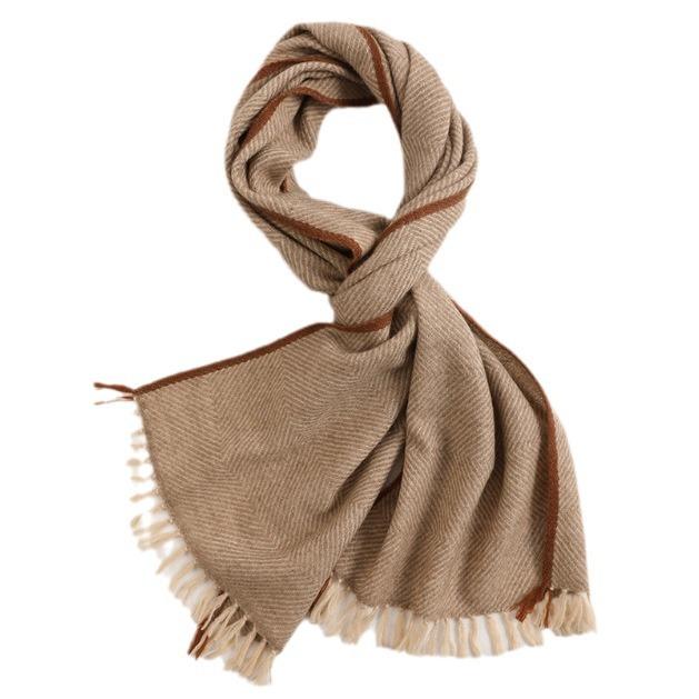 New fashionable edge mat cashmere simple warm fringed scarf women's long scarf