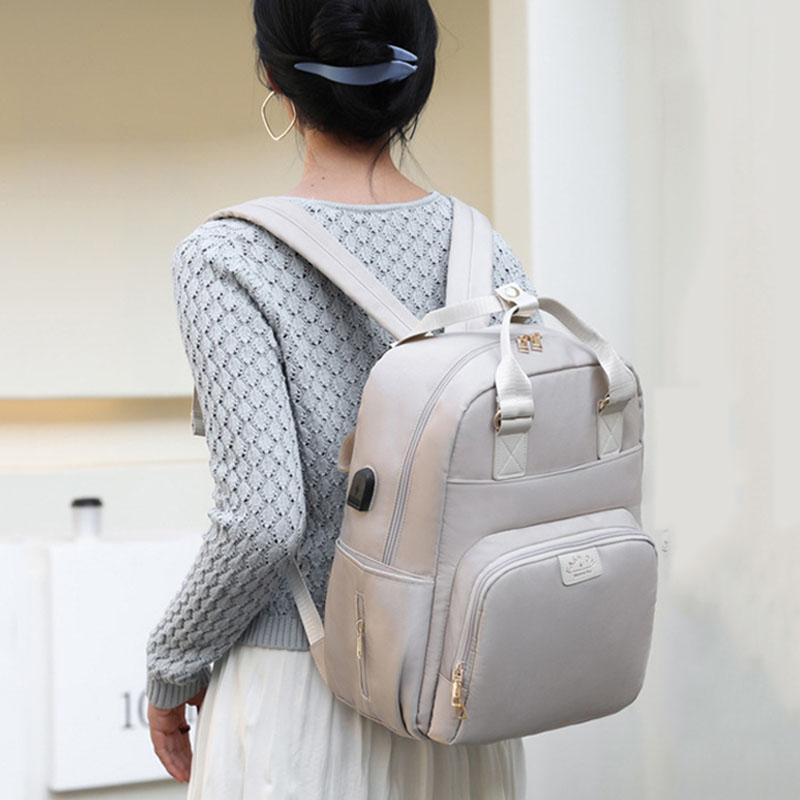 Mummy Bag Usb Diaper Bag Baby Care Large Capacity Mom Backpack Mummy Maternity Wet Bag Waterproof Baby Pregnant Bag Nappy Bag