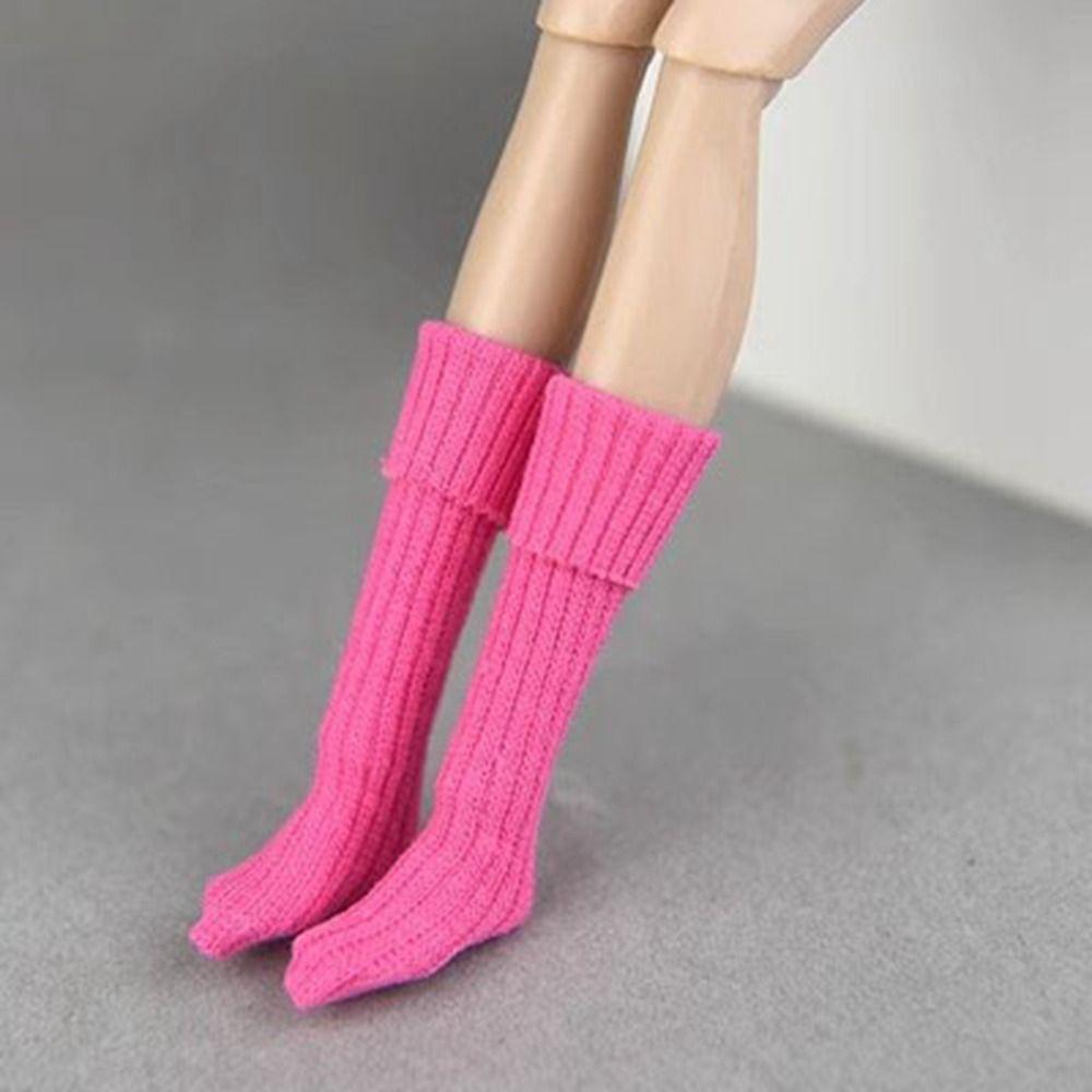 Handmade Knitted Stockings New Fashion Long Doll Socks Accessories 1/6 Bjd Doll