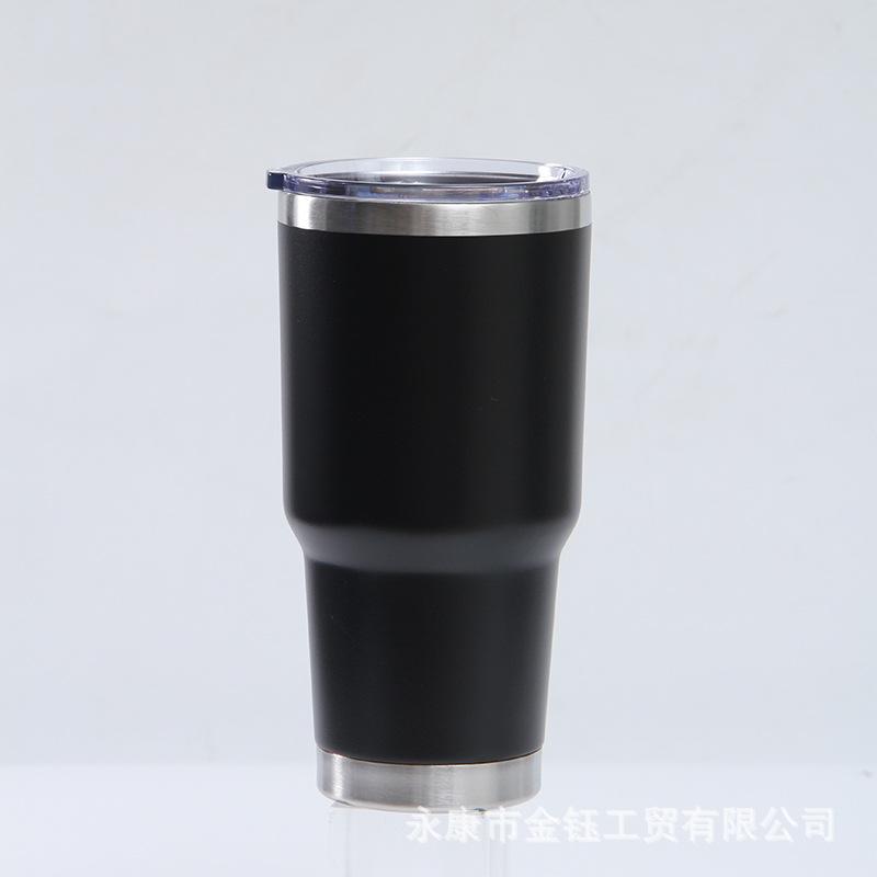 European And American 30Oz Car Cup Pro 304 Stainless Steel Vacuum Color Spray Belly Cup, Portable Car Cup