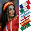 National Flag Soccer Fan Headband Elastic Cheer Hairband Country Flag Headband for Fans Sports Event Hair Accessories