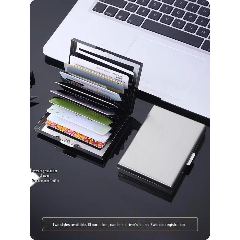 Portcard Ultra-Subțire Anti-Furt din Oțel Inoxidabil pentru Bărbați și Femei