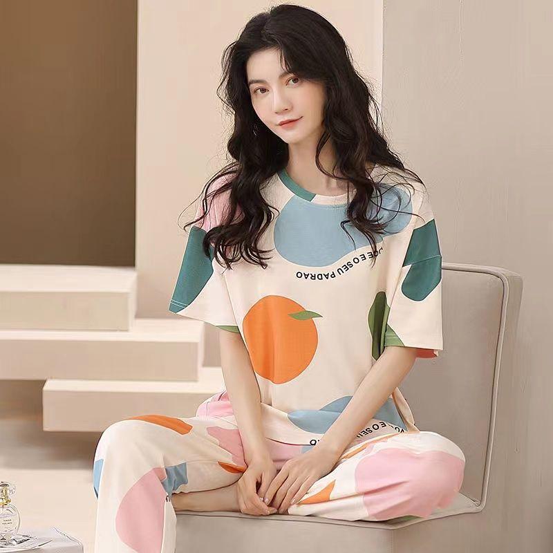 Women's New Pajamas Loungewear Set Women's Spring Summer Loungewear Can Be Worn Outside Plus Size Loose Casual Loungewear