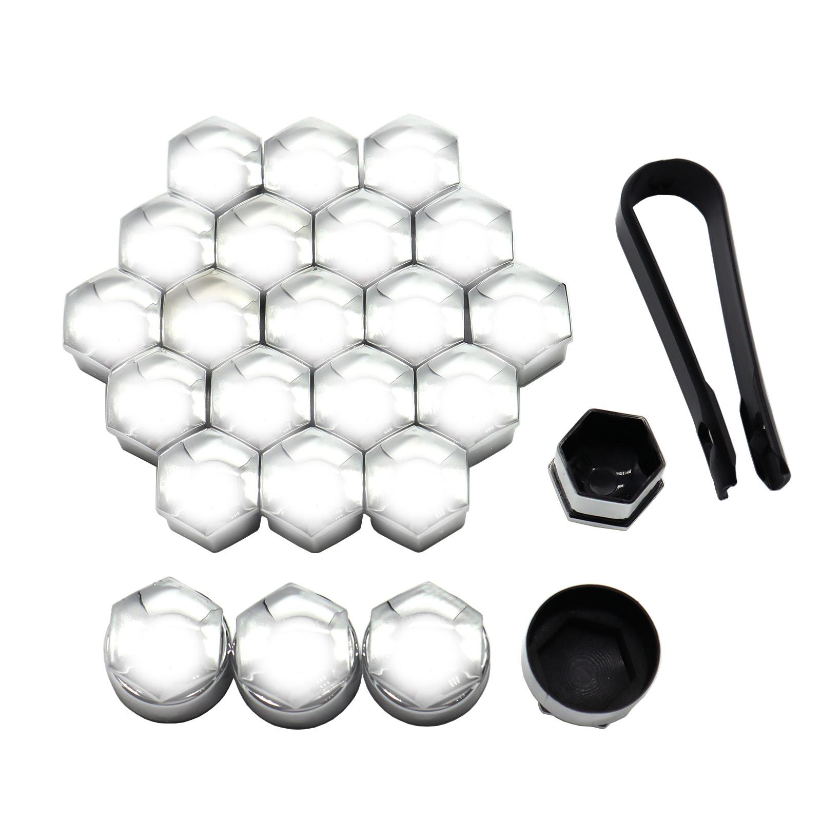 

24 шт. 17 мм автомобильные хромированные колесные гайки, болты, крышки, защитные колпачки, защитное внешнее украшение, детали ступицы колеса, защита, автомобильные аксессуары