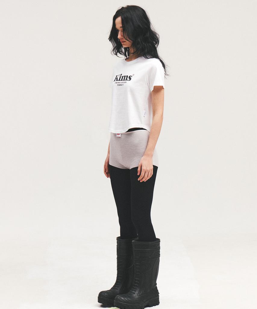 Kimseupeulesikoteunmakes (Unisex) Kims Bam Logo Tee White(Black)
