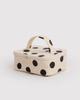 Baggu Kleines Kosmetiketui Creme und Schwarzer Polka Dot Kosmetiktasche