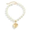 DIEZI Exaggerated CCB Heart Pendant Necklace Women Party Vintage Punk Fashion Pearl Beads Choker Statement Collar Neck Jewelry