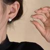 2023 New Trend: Women's Frosted Curved Brushed Metal Stud Earrings & Semi-Circle Ear Cuffs