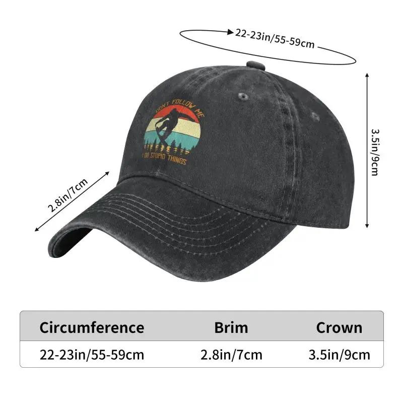 Personalized Cotton Don't Follow Me I Do Stupid Things Baseball Cap Sun Protection Men Women's Adjustable Snowboarding Dad Hat