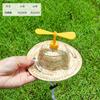 Dog Straw Hat Style Spring Pet Bamboo Dragonfly Hat, Cat Sun Hat, Cute Photography Prop for Medium and Large Dogs