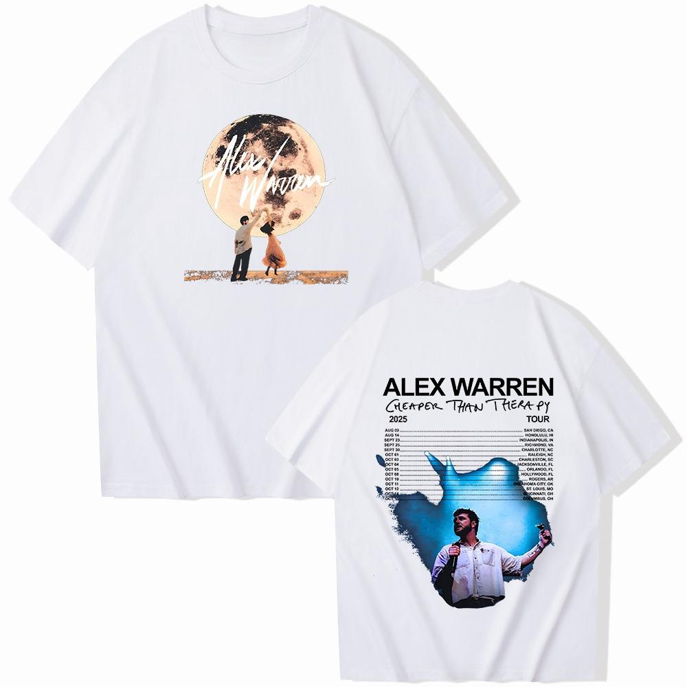 

Alex Warren Music Tour Printed Mens Pure Cotton Tshirt Round Neck Short Sleeve Extra Large Retro Summer Streetwear Unisex XL
