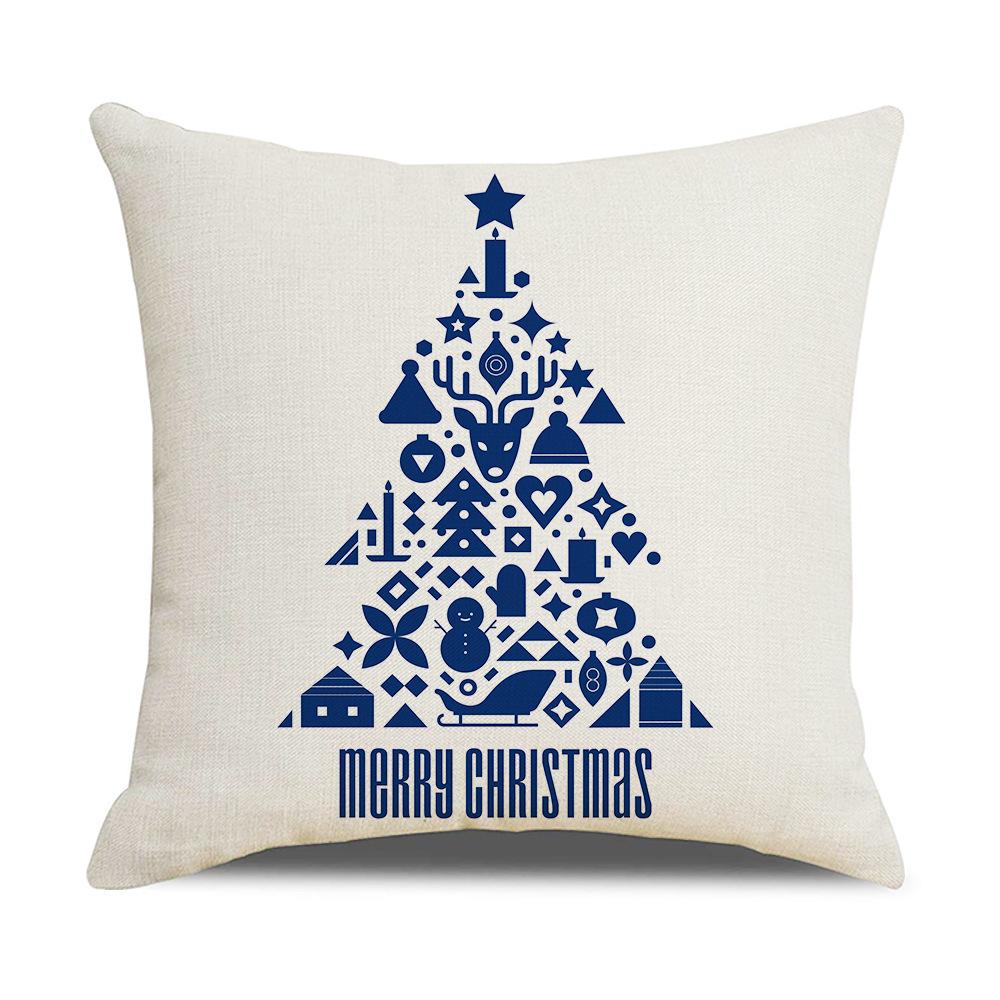 New Mixed Color Christmas Pillow Sofa Cushion Cover Peach Skin Lumbar Cushion Household Products