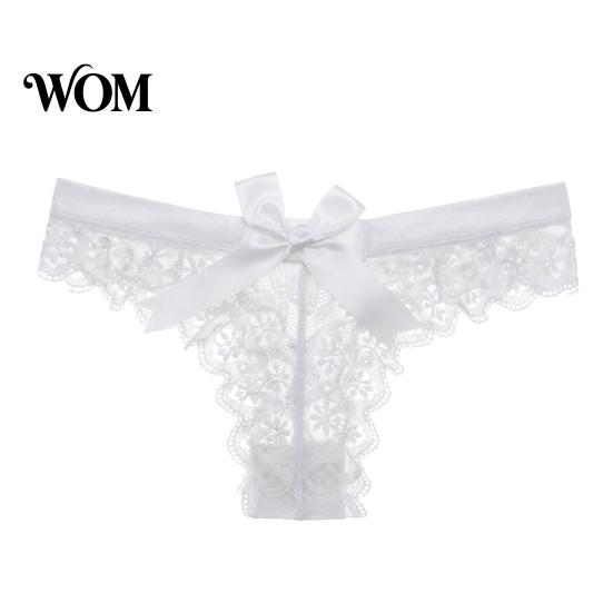 Charming See-through Thong Women's Sexy Sheer Lace Thong, Cheeky See Through Underwear, Soft Comfortable Panties High Waist T Back Stretch with