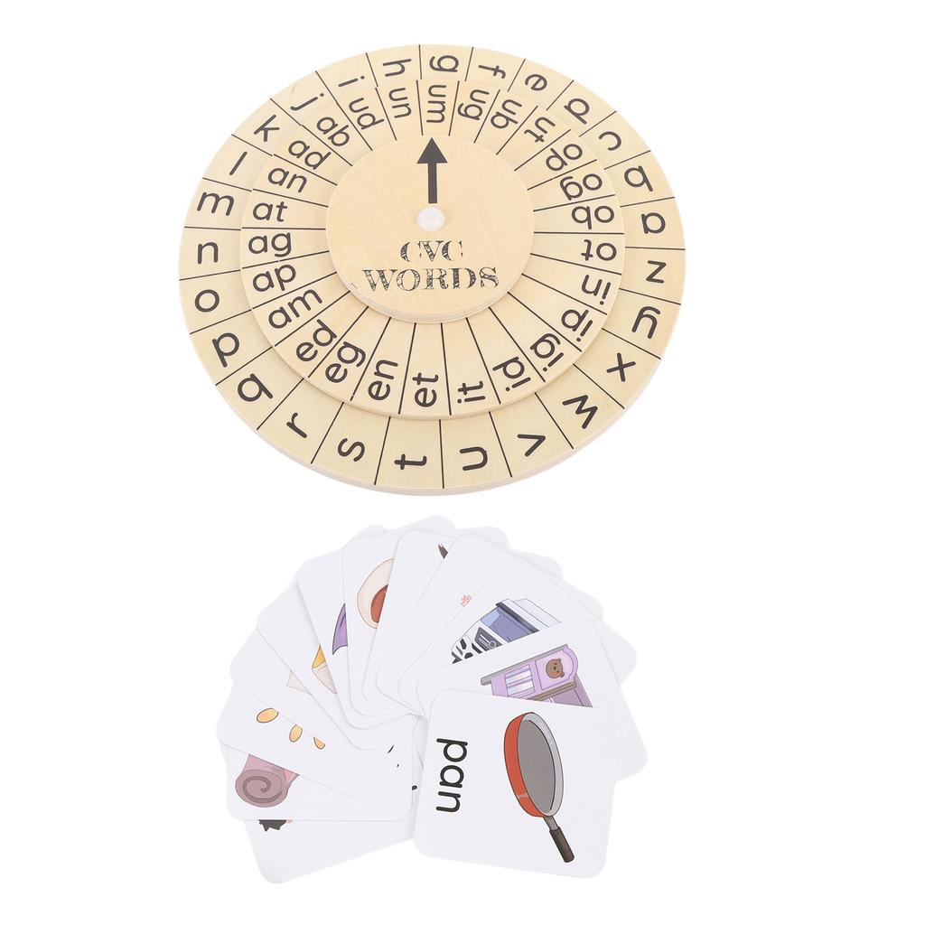 Wooden CVC Word Spelling Game Educational Early Learning CVC Words Game for Toddlers