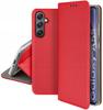 Case for Samsung Galaxy A55 5G SMART MAGNET BOOK CASE RED + Glass