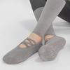 Mid Tube Length Grip Pilates Socks Breathable Fabric Strappy Grip Sock  Fitness Activities