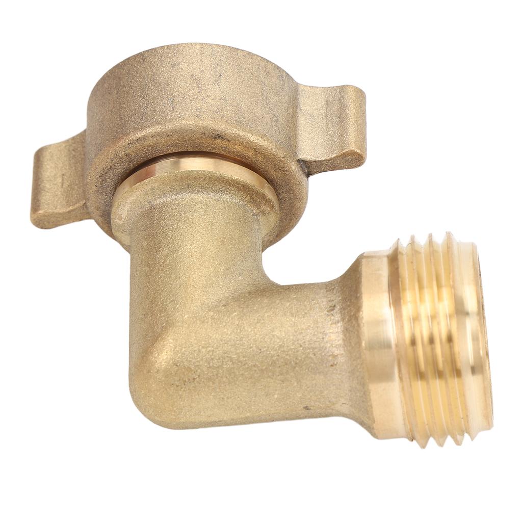 90 Degree Water Hose Elbow Solid Brass Construction 3 4inch Thread Water Inlet Adapter for RV Motorhome Trailer Marine