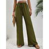 Women's Casual Comfortable Wide Leg Long Pants Solid Color Versatile