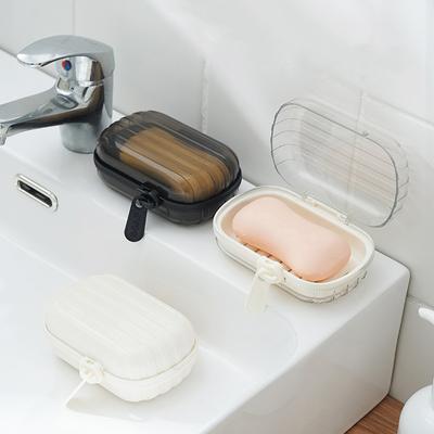Tragbare Seifenschale Versiegelte Aufbewahrungsbox Wasserdicht Reise Zuhause Badezimmer Seifenbox Reißverschlussdesign Auslaufsicherer Seifenbehälter