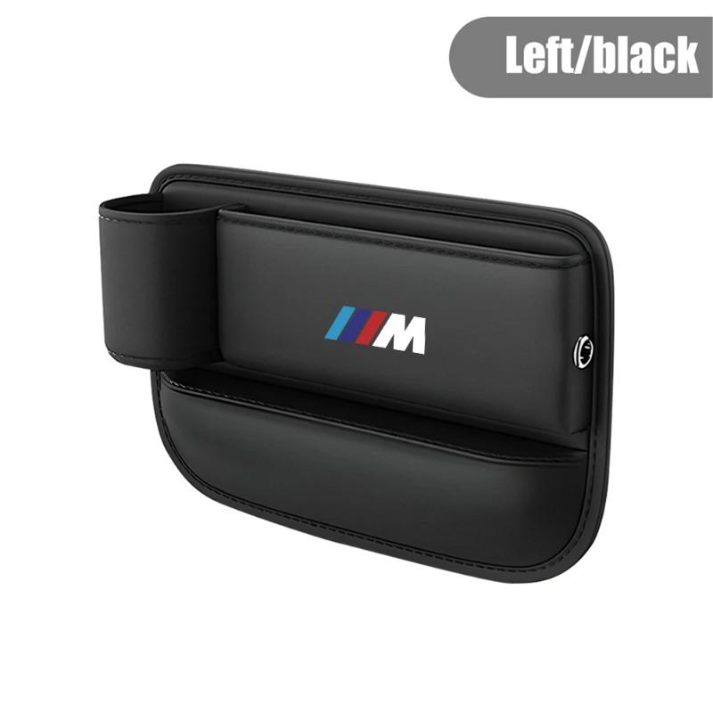 PU Leather Auto Console Side Seat Plug Filler Organizer Box Car Seat Gap Bag Multifunction Seat Organizer For BMW Performance M