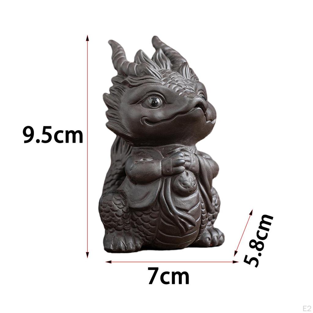 Figurine Mini Tea Pet Ornament ,Chinese Miniature Statue Year for Accessories