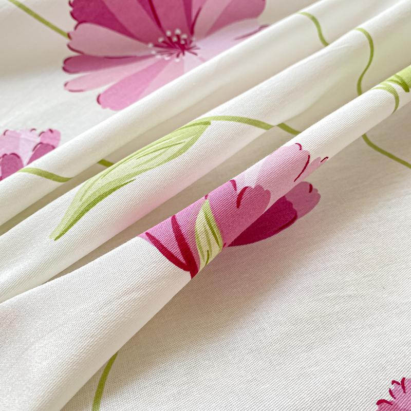 100% Cotton Bed Sheets Flower Printed Fitted Bed Sheet On Elastic Single/Queen/King Pure Cotton Bedsheets Sabanas Matrimoniales