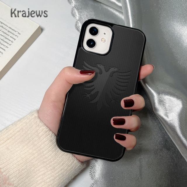 

Albanian Flag Eagle Banner soft Phone Case Cover For iPhone 17 Air 16 15 14 plus 12 13 pro max coque Fundas iPhone 16plus