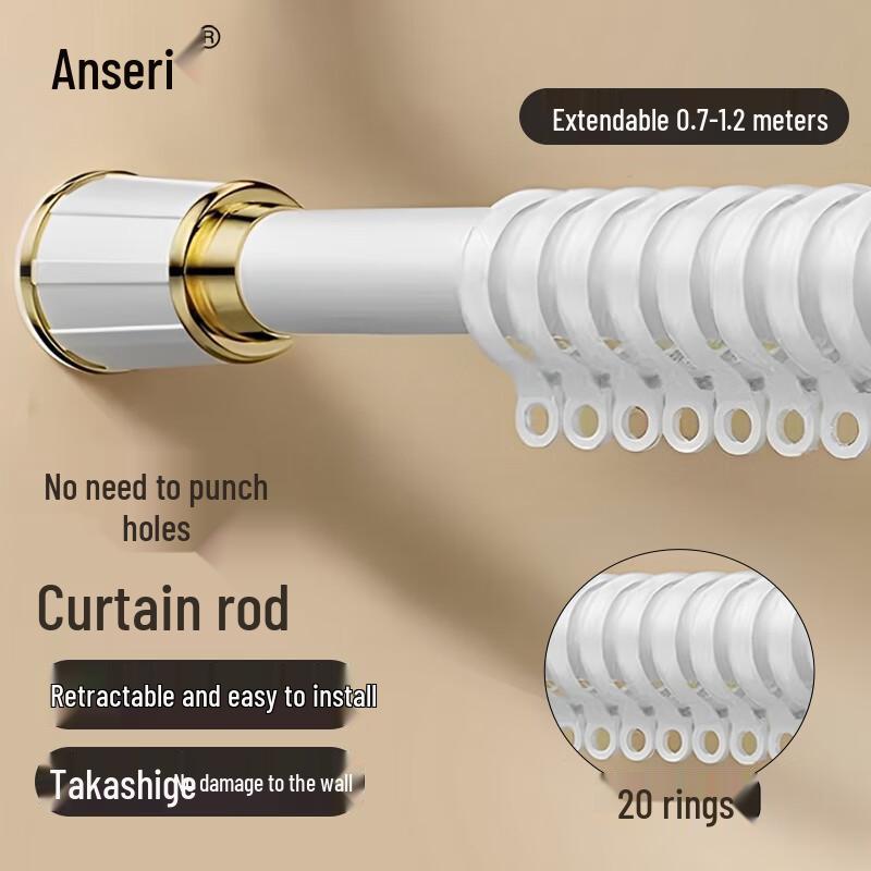 Ansell No-Drill Telescopic Curtain Rod