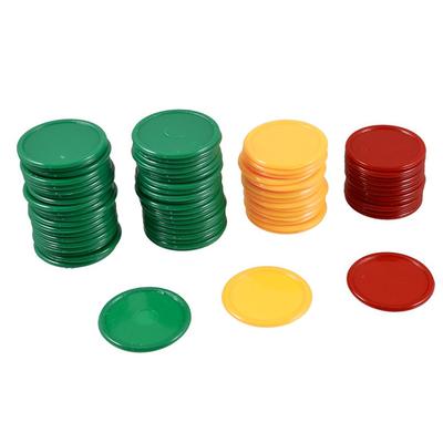 BAAU Red Yellow Green Round Shaped Mini Poker Chips Lucky Game Props 414 Pcs