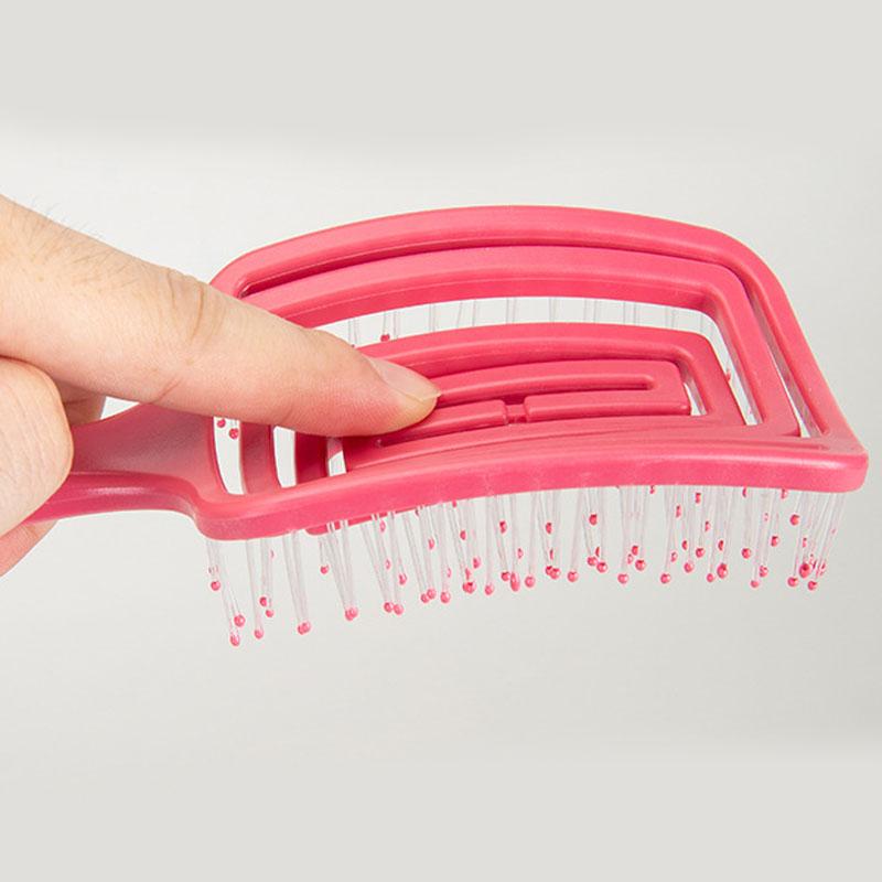 Girls Hair Scalp Massage Comb Hairbrush Bristle Nylon Women Wet Curly Detangle Hair Brush for Salon Hairdressing Styling Tools