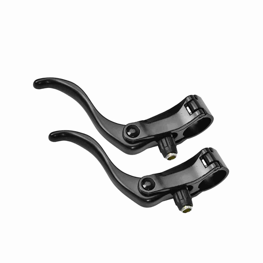 1pair Aluminum Alloy 24mm Mountain Bike Disc Brake Bar Handle   Cycling Accessory (Black)