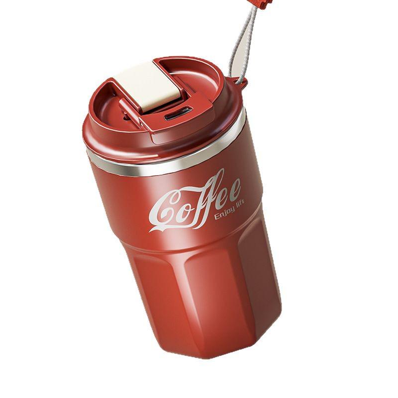 Trendy 304 Stainless Steel Portable Pull-Rope Travel Cup - Cola Coffee Gift Cup