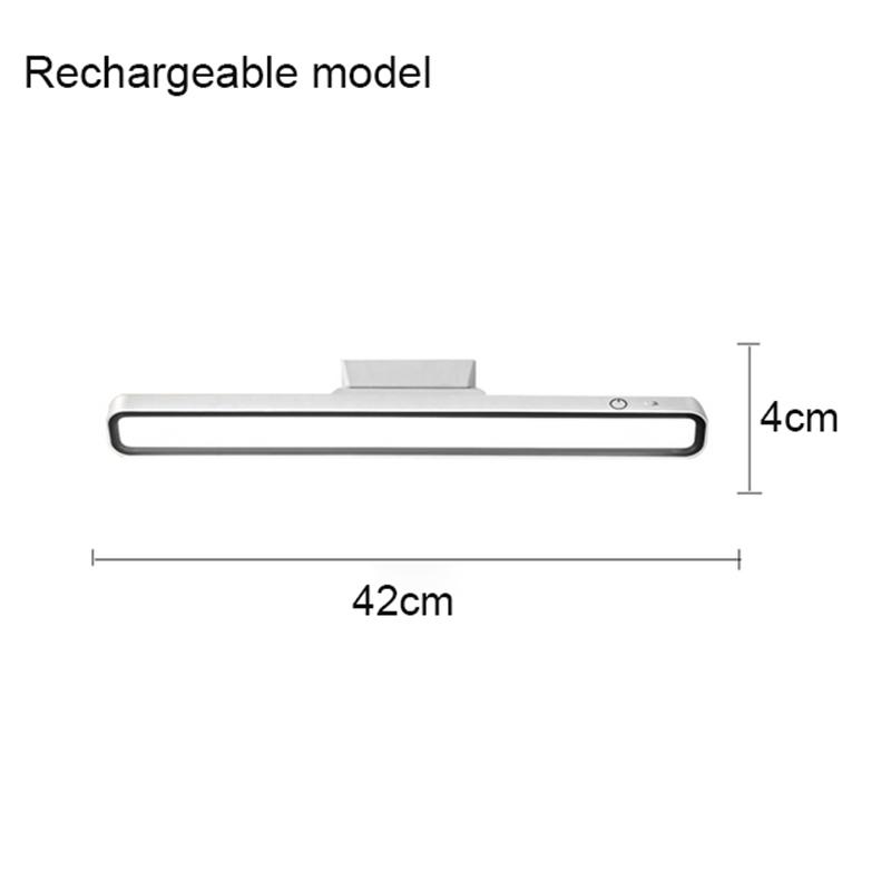 LED Desk Lamp USB Rechargeable Light Stepless Dimming Table Lamp Hanging Magnetic Bedroom Table Reading Rechargeable Night Light